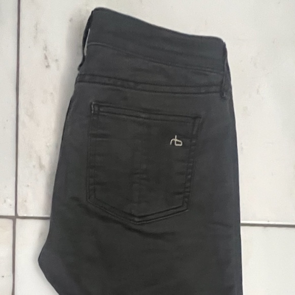 RAG & BONE WOMEN’S STRAIGHT LEG SKINNY JEAN, SIZE US 27, MATTE BLACK/GRAY - Picture 10 of 14